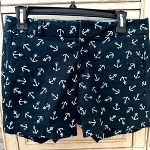 Banana Republic Navy Nautical Anchor Print Women’s Shorts